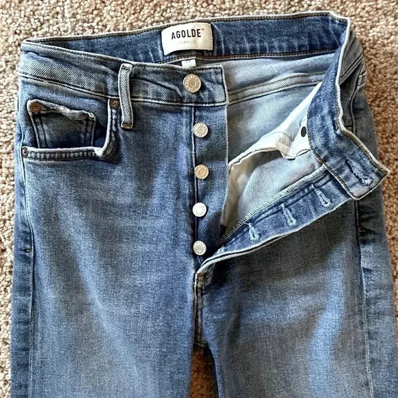 Agolde High Rise Skinny Distressed - Picture 2 of 4